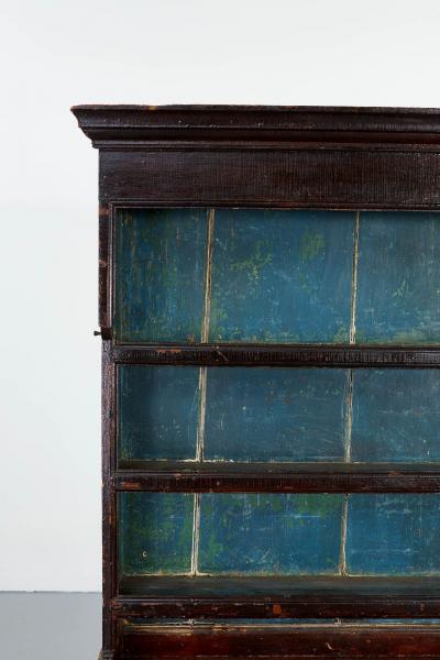 Early 19th c Blue Painted English Dresser