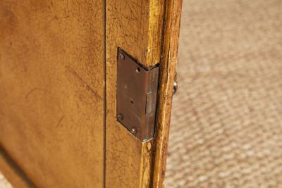 Early 19th c English Painted Waterfall Bookcase Cabinet