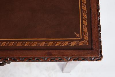 Early 19th c English Two Drawer Leather Top Writing Table