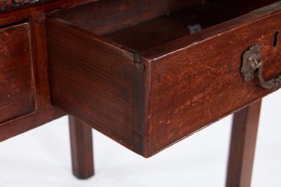 Early 19th c English Two Drawer Leather Top Writing Table