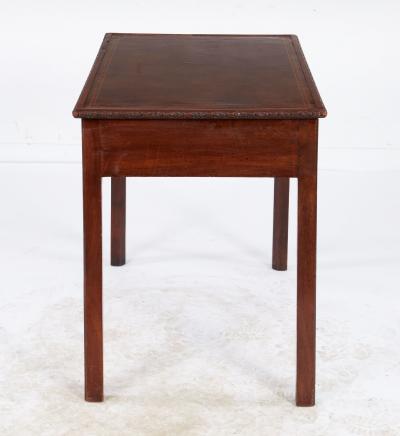 Early 19th c English Two Drawer Leather Top Writing Table