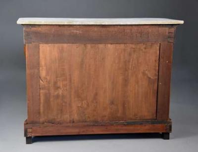 Early 19th century French Charles X mahogany marble top console table