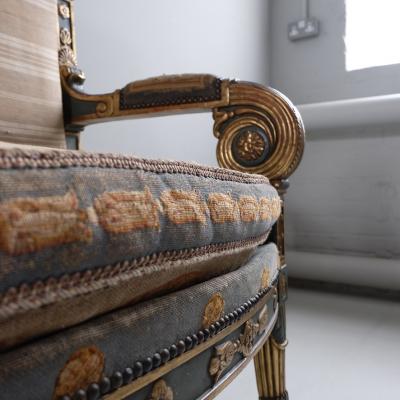 Early 19th century carved wood sofa