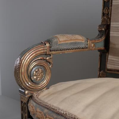 Early 19th century carved wood sofa