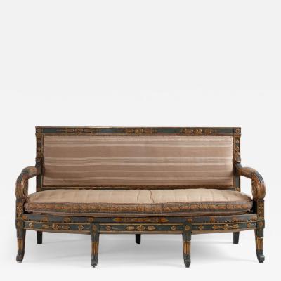 Early 19th century carved wood sofa