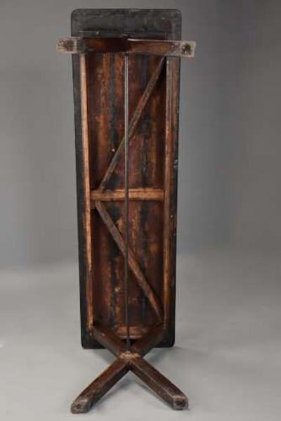 Early 19th century sycamore trestle ended tavern table of fine patina