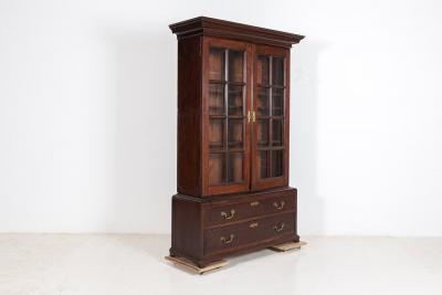 Early 19thC English Mahogany School Library Glazed Bookcase