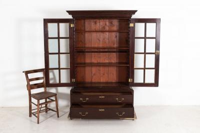 Early 19thC English Mahogany School Library Glazed Bookcase
