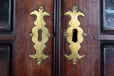 Early 19thC English Mahogany School Library Glazed Bookcase