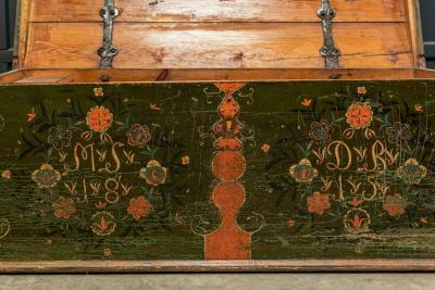 Early 19thC Swedish Marriage Dowry Chest