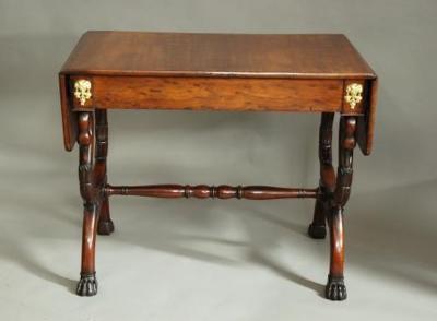 Early 19thc French Empire mahogany sofa table