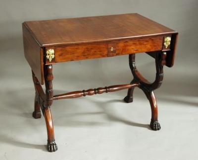 Early 19thc French Empire mahogany sofa table