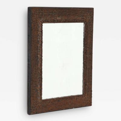Early 20th C Mirror Studded with Nails France
