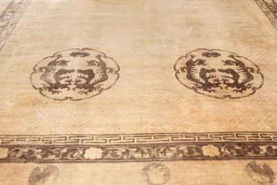 Early 20th Century Anmal Motifs Camel Background Chinese Handmade Wool Rug