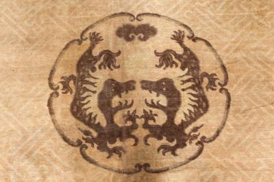 Early 20th Century Anmal Motifs Camel Background Chinese Handmade Wool Rug