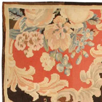 Early 20th Century Bessarabian Floral Bouquets Design Handmade Carpet