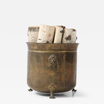 Early 20th Century Bronze Coal Scuttle Log Holder