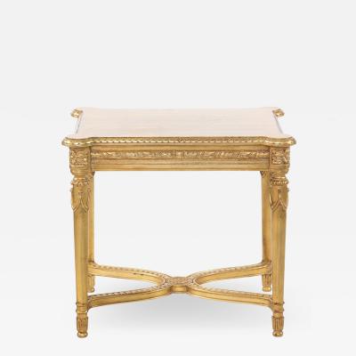 Early 20th Century Carved Giltwood End Table