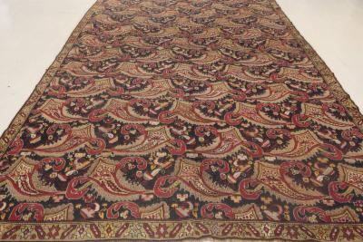 Early 20th Century Caucasian Karabagh Rug in Black Red and Yellow