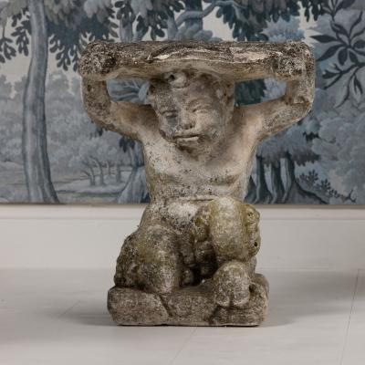 Early 20th Century Collection of Four Italian Concrete Forest Fauns