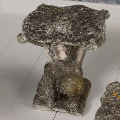 Early 20th Century Collection of Four Italian Concrete Forest Fauns