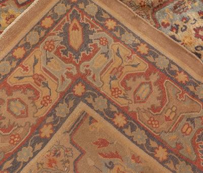 Early 20th Century Colorful Indian Handmade Wool Carpet