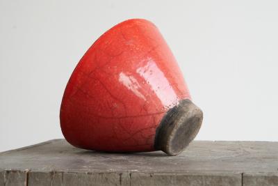 Early 20th Century Craquel Glazed Sang de Boeuf Bowl