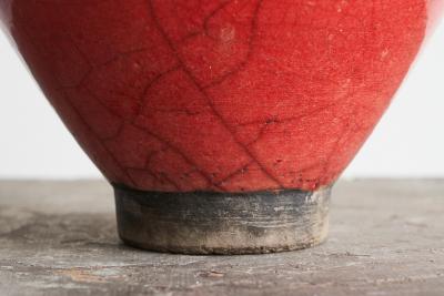 Early 20th Century Craquel Glazed Sang de Boeuf Bowl