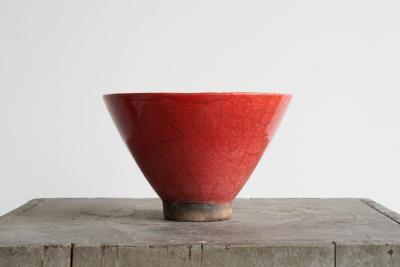 Early 20th Century Craquel Glazed Sang de Boeuf Bowl