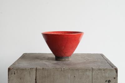 Early 20th Century Craquel Glazed Sang de Boeuf Bowl