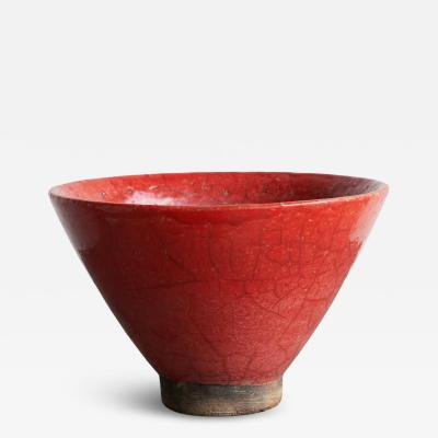 Early 20th Century Craquel Glazed Sang de Boeuf Bowl