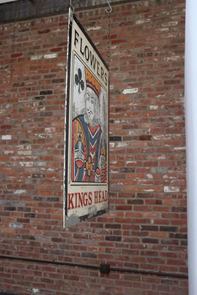 Early 20th Century Double Sided Kings Head Hand Painted Metal English Pub Sign