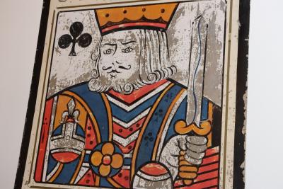 Early 20th Century Double Sided Kings Head Hand Painted Metal English Pub Sign