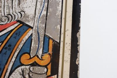 Early 20th Century Double Sided Kings Head Hand Painted Metal English Pub Sign