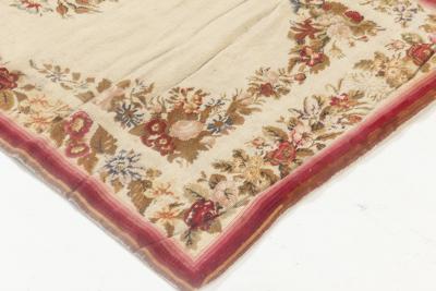 Early 20th Century English Floral Needlework Rug