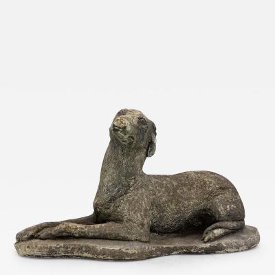 Early 20th Century English Stone Whippet Dog