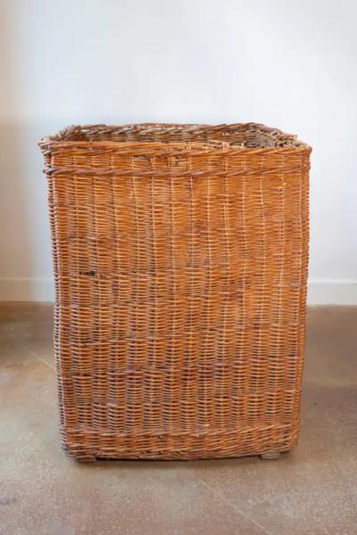 Early 20th Century English Wicker Advertising Basket Schweppes