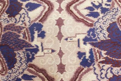 Early 20th Century French Art Deco Abstract Purple Wool Rug