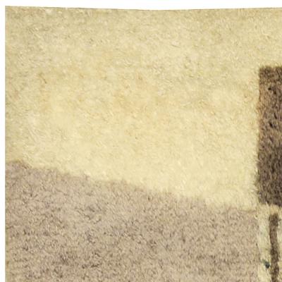 Early 20th Century French Art Deco Beige Handmade Wool Rug