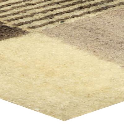 Early 20th Century French Art Deco Beige Handmade Wool Rug