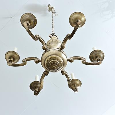Early 20th Century French Bronze Chandelier