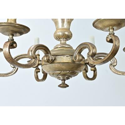 Early 20th Century French Bronze Chandelier