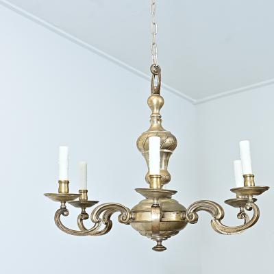 Early 20th Century French Bronze Chandelier