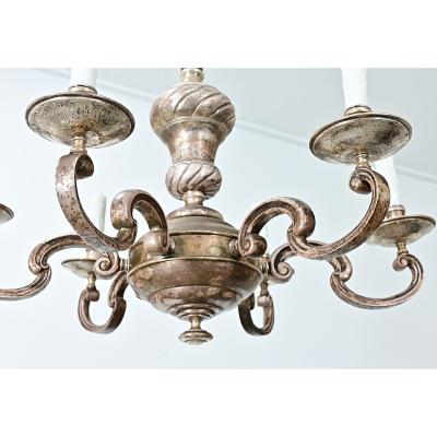 Early 20th Century French Bronze Chandelier