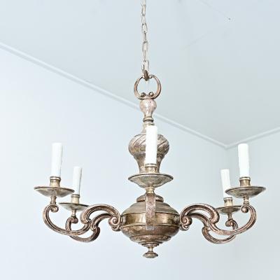 Early 20th Century French Bronze Chandelier