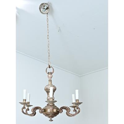 Early 20th Century French Bronze Chandelier