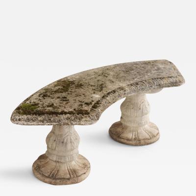 Early 20th Century French Concrete Garden Bench