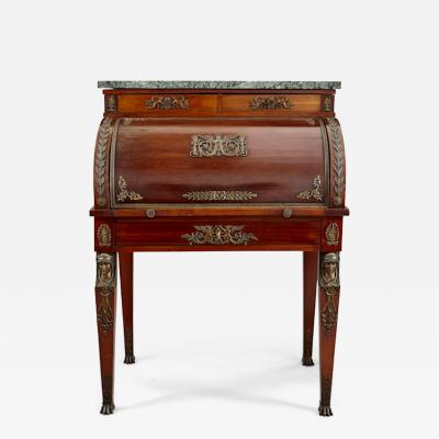 Early 20th Century French Empire Style Roll Top Desk
