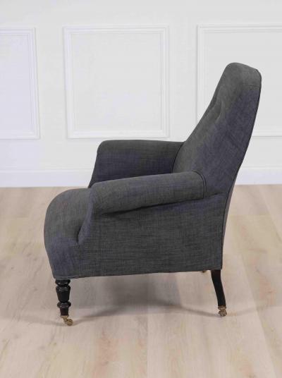 Early 20th Century French Grey Armchair Circa 1910