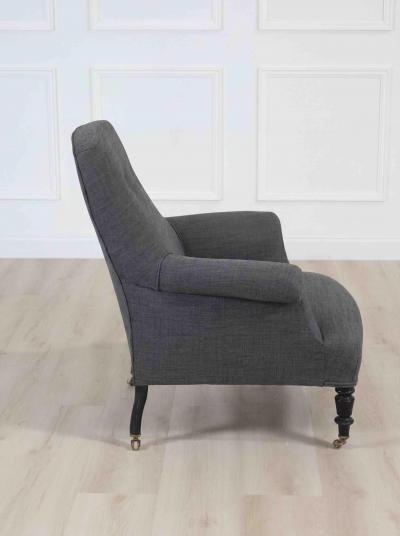 Early 20th Century French Grey Armchair Circa 1910